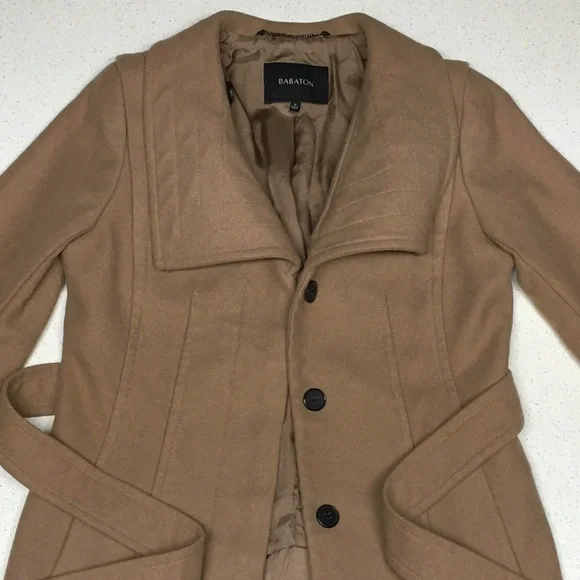 ARITZIA Babaton Connor Short Wool Beige Coat Size M fits Small - Picture 6 of 16